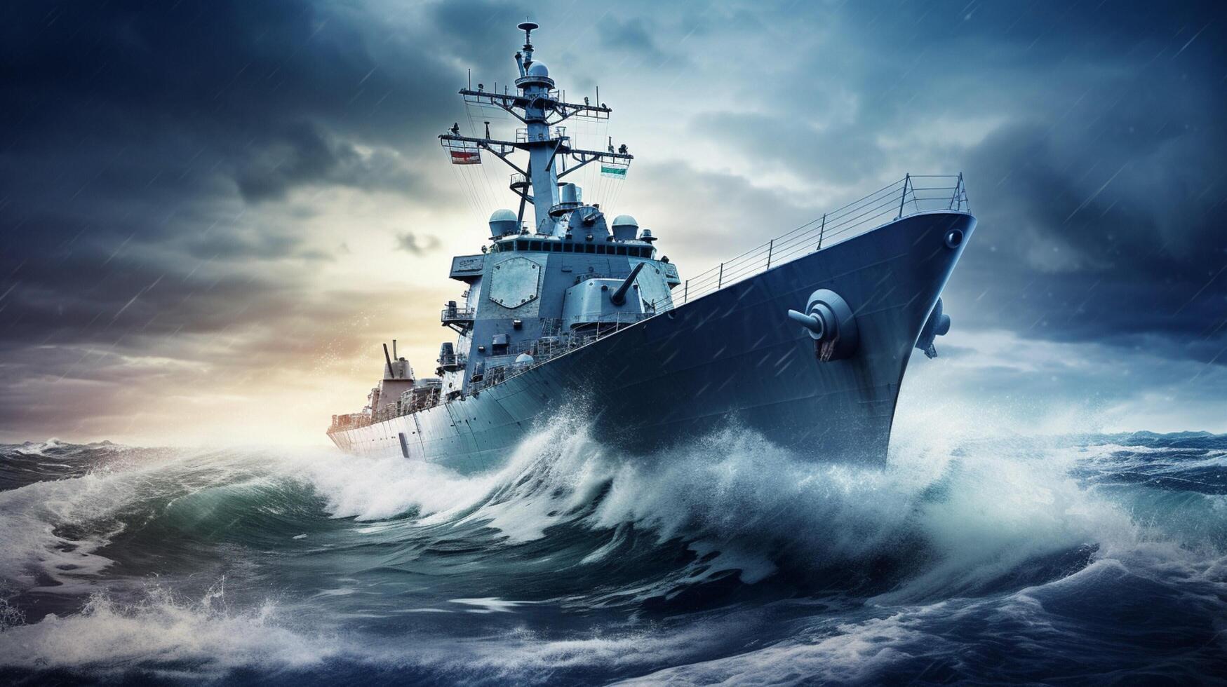 AI generated Navy background photo