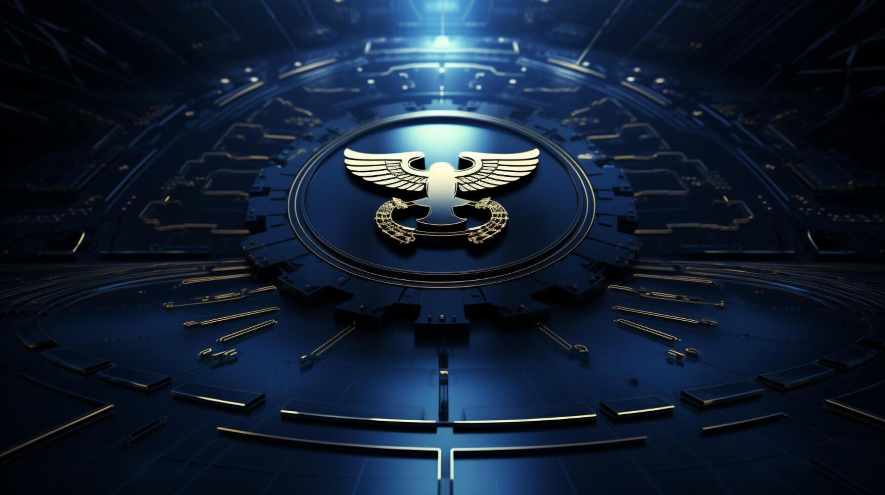 AI generated Navy background photo