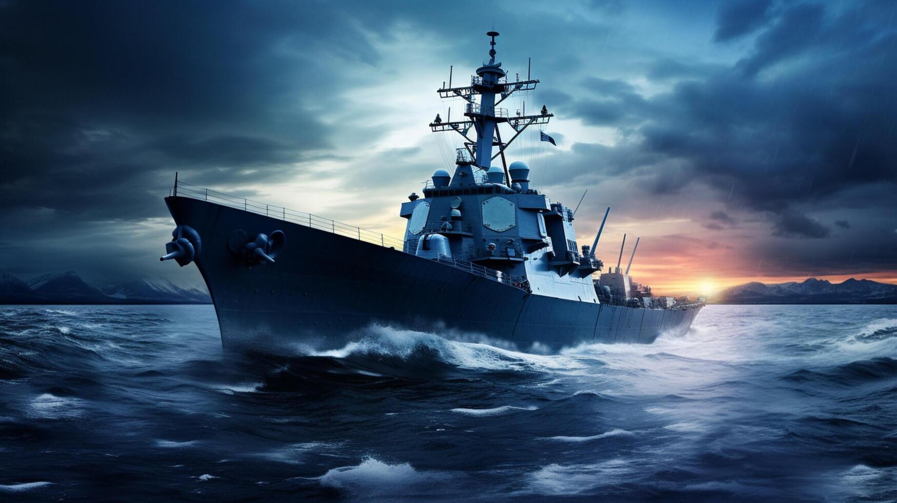 AI generated Navy hard background photo