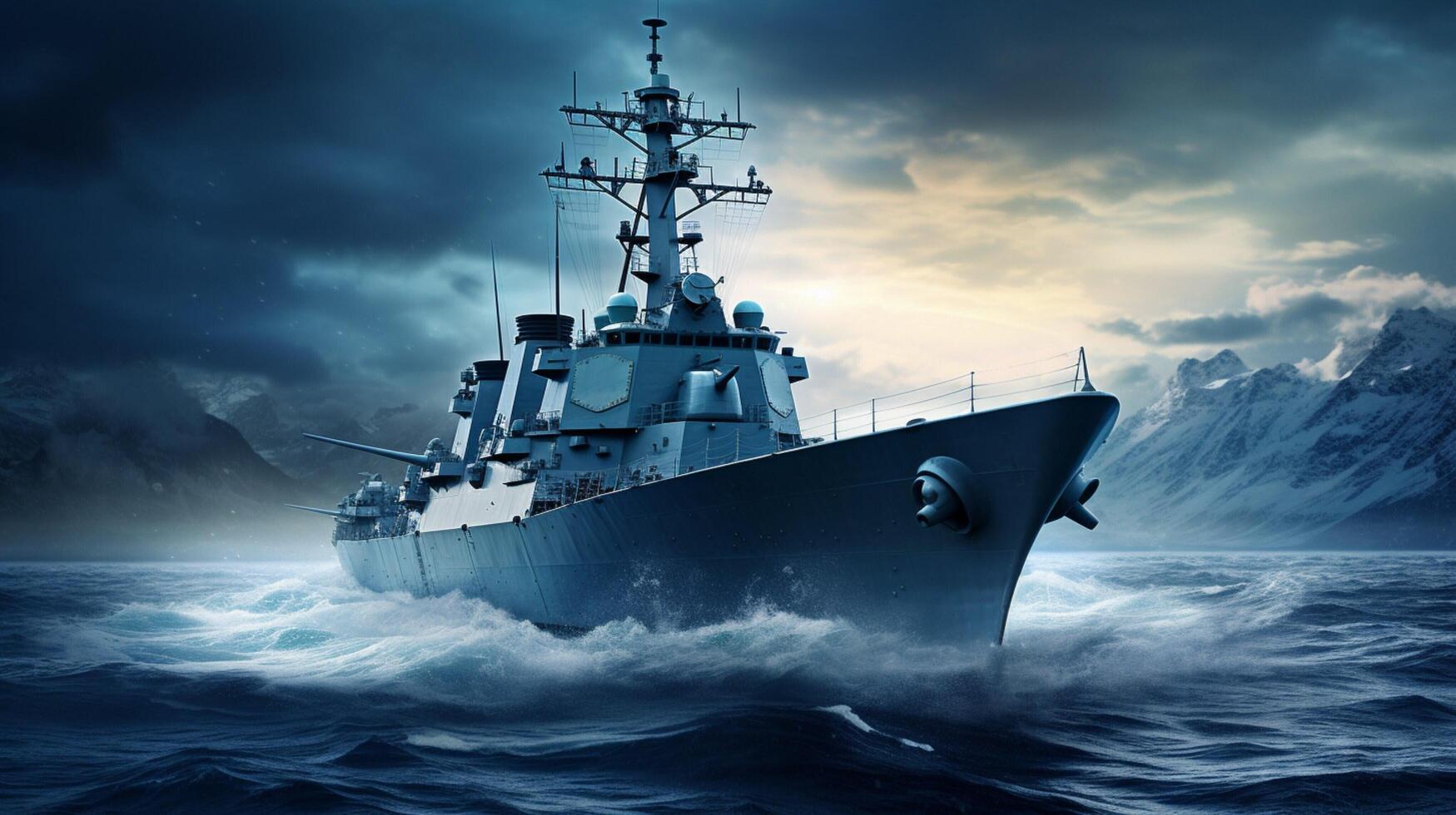 AI generated Navy hard background photo