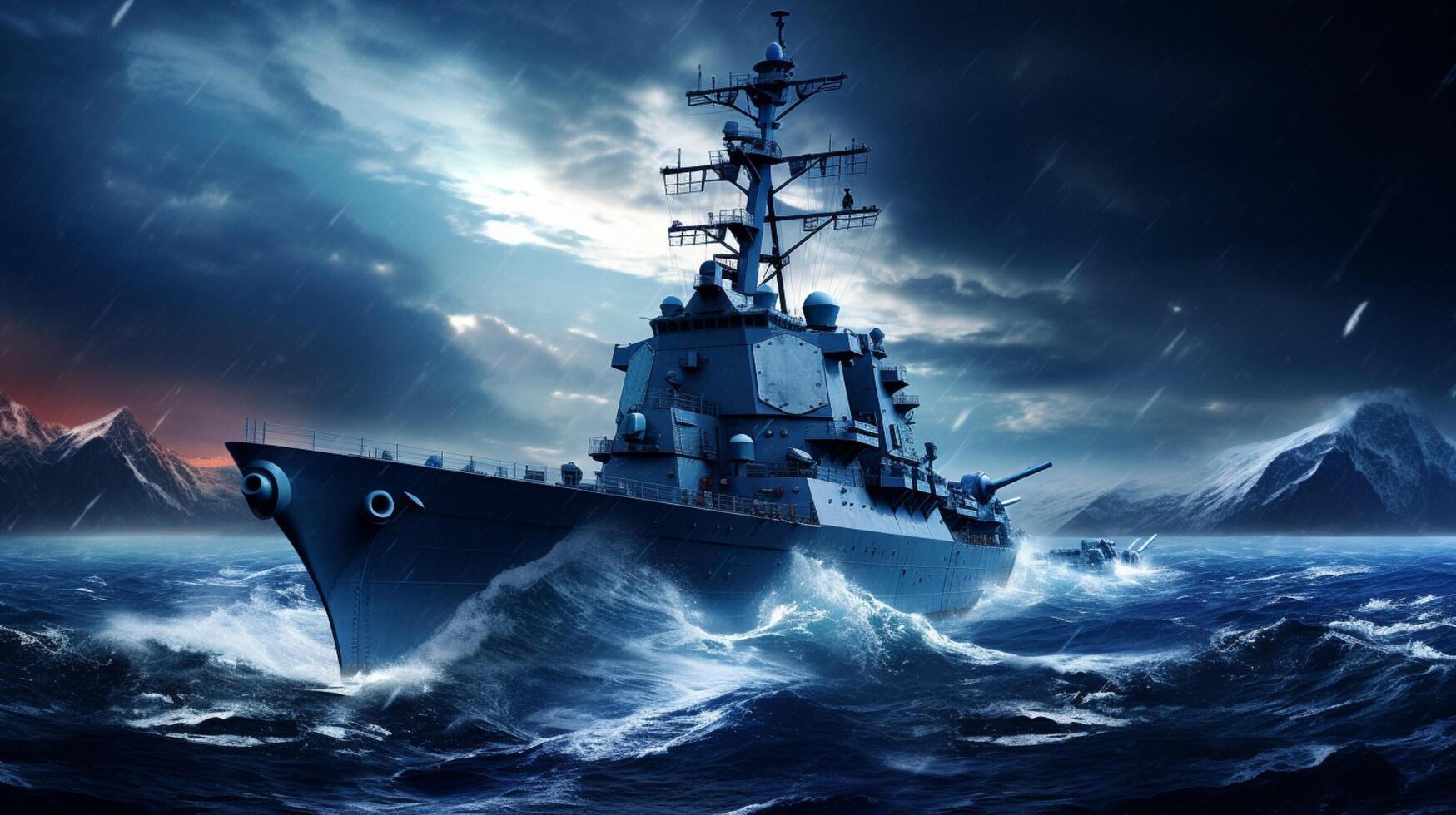 AI generated Navy hard background photo