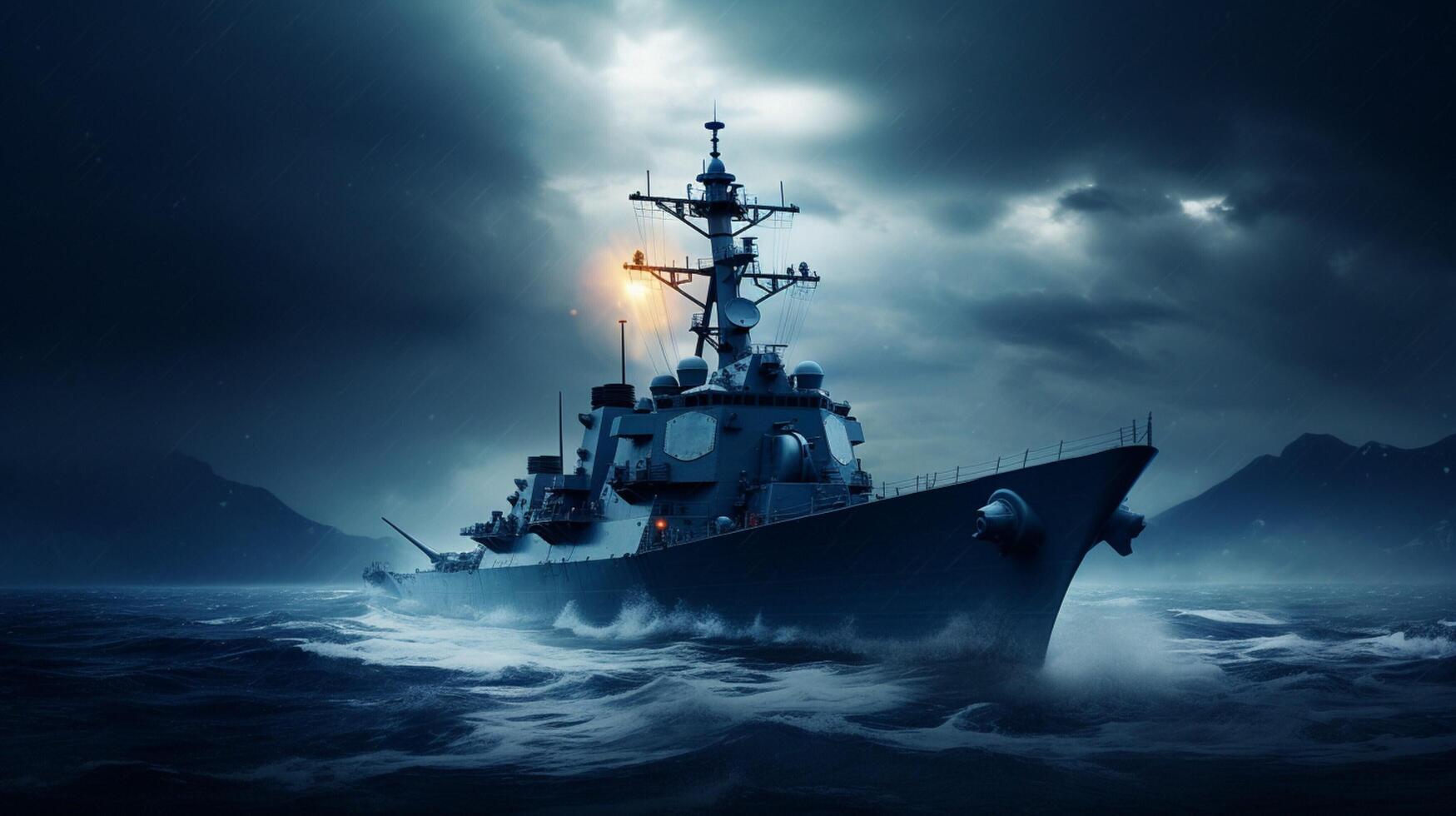 AI generated Navy hard background photo