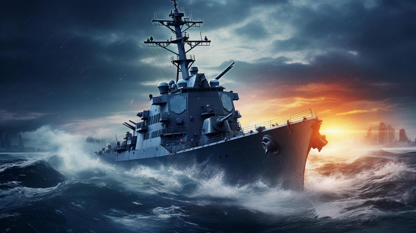 AI generated Navy hard background photo