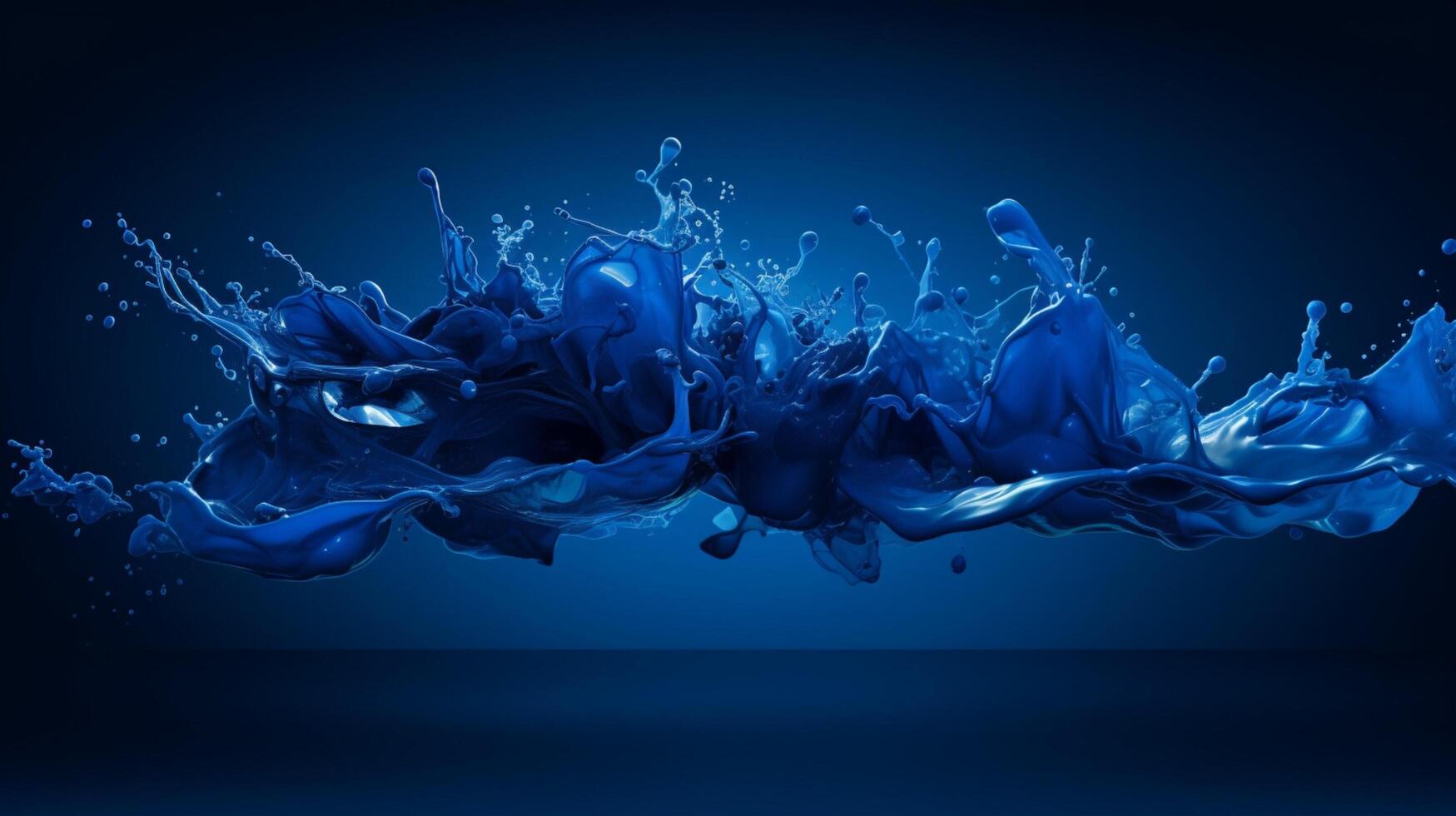 AI generated Navy color splash background photo