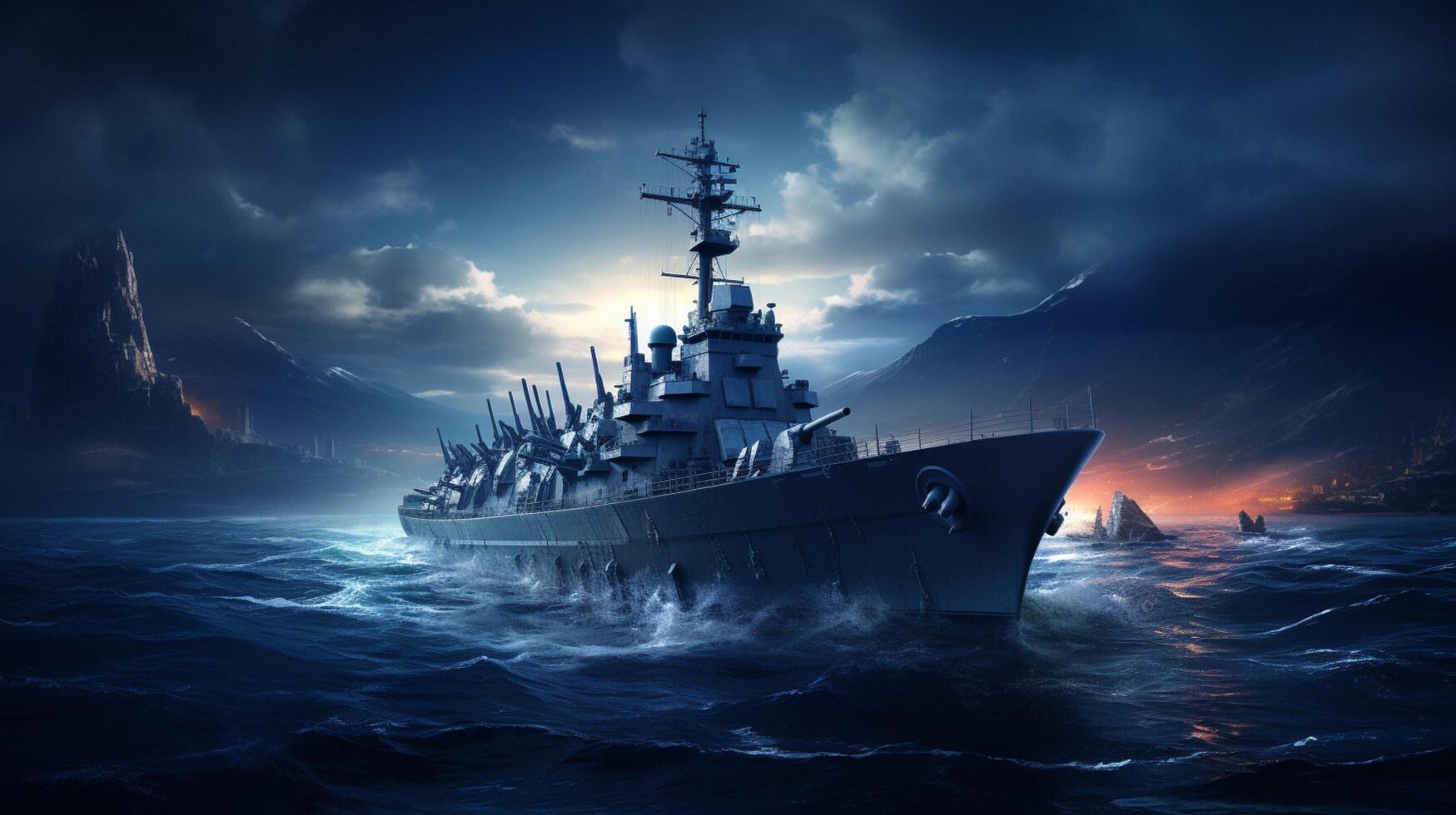 AI generated Navy hard background photo