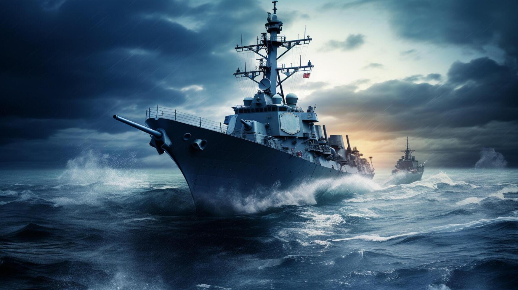 AI generated Navy hard background photo