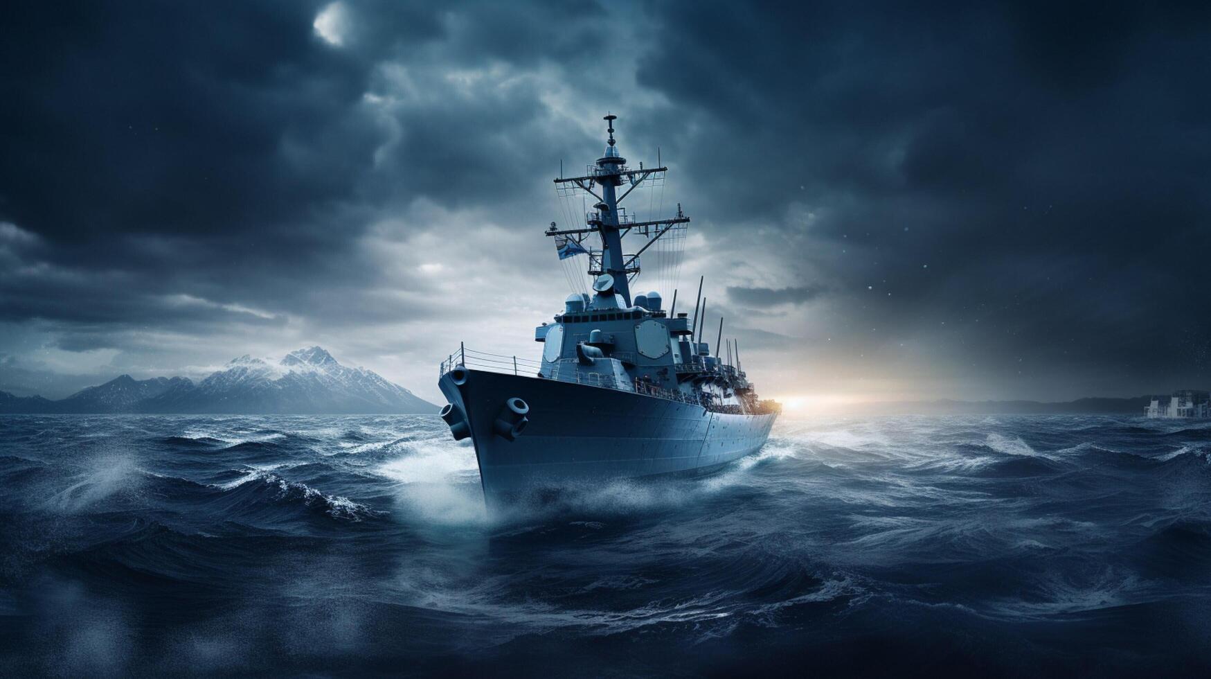 AI generated Navy soft background photo