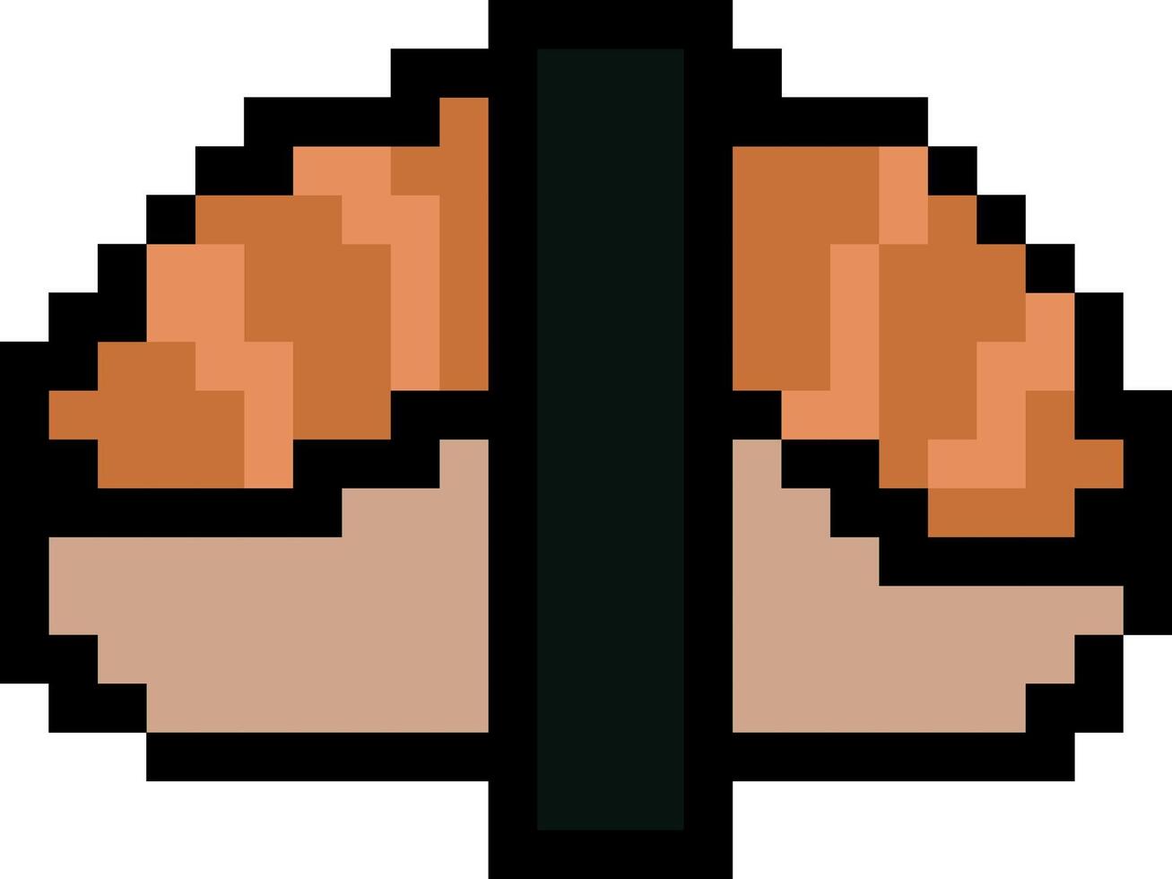 Pixel sushi icon. Vector illustration