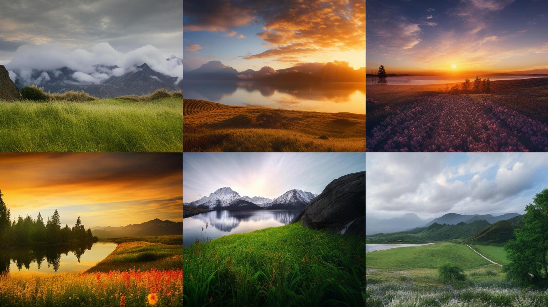AI generated Nature Landscapes background photo