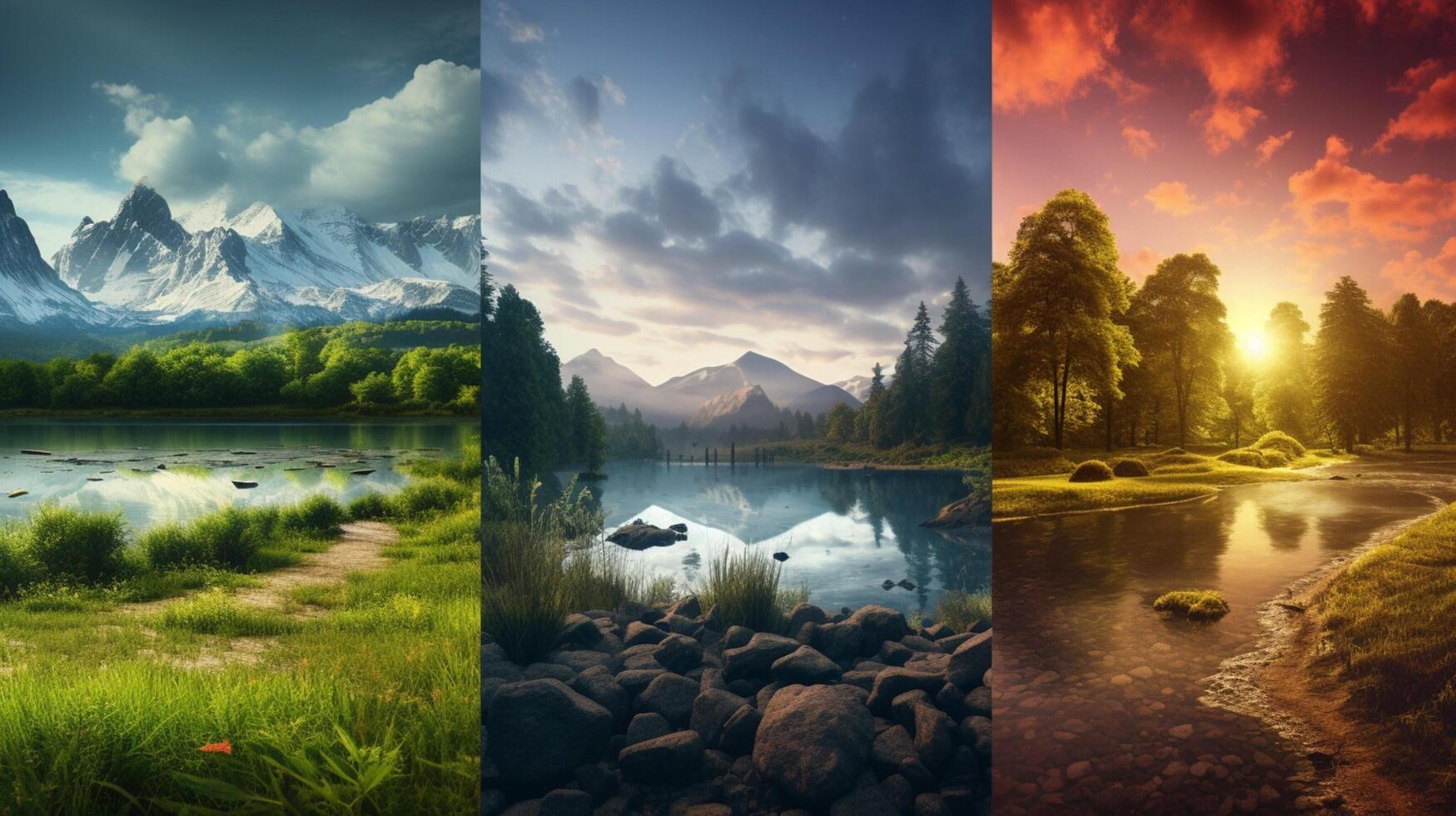 AI generated Nature Landscapes background photo