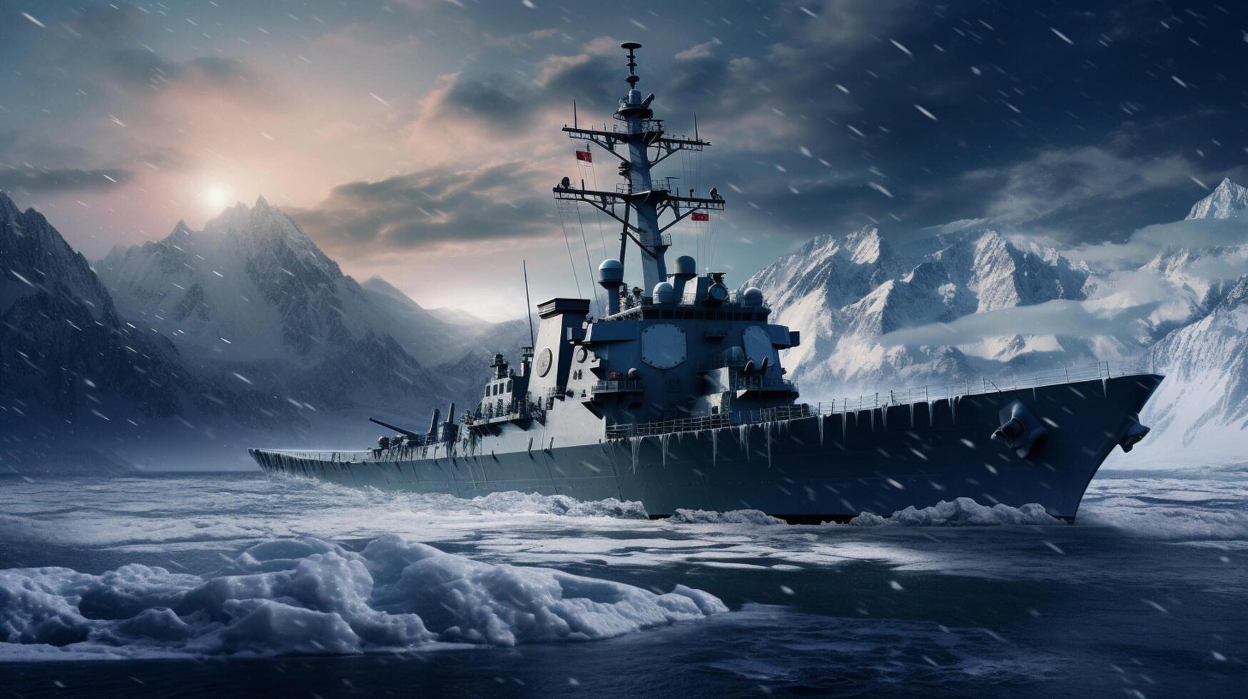 AI generated Navy background photo