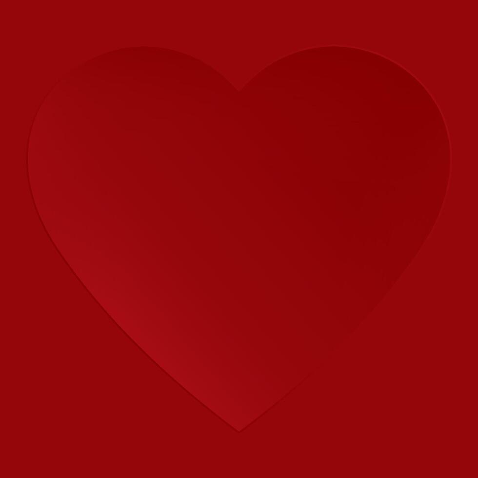 rojo suave 3d corazón forma ilustración para cosmético producto mostrar. San Valentín día saludo tarjeta modelo. vector