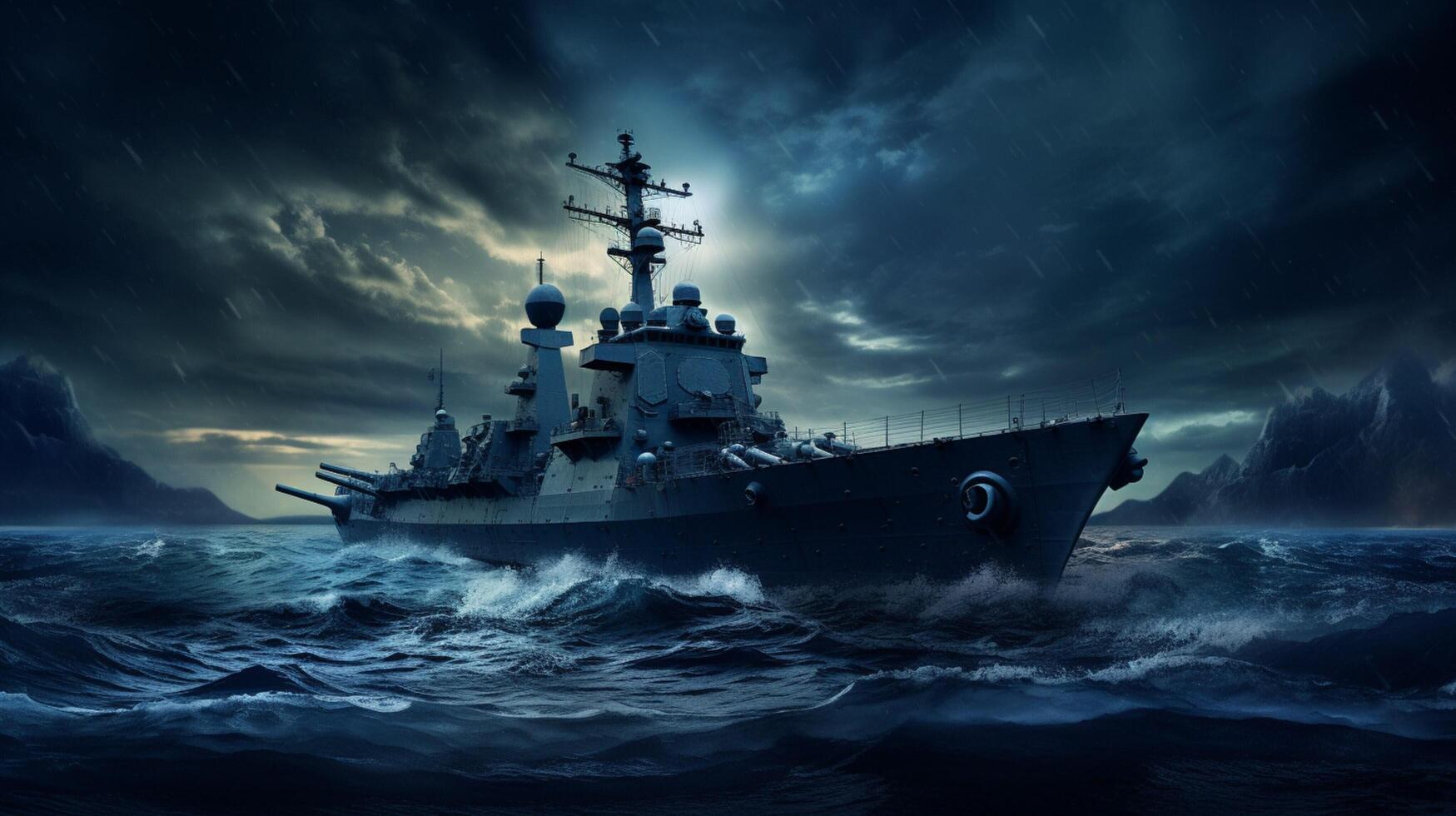 AI generated Navy hard background photo