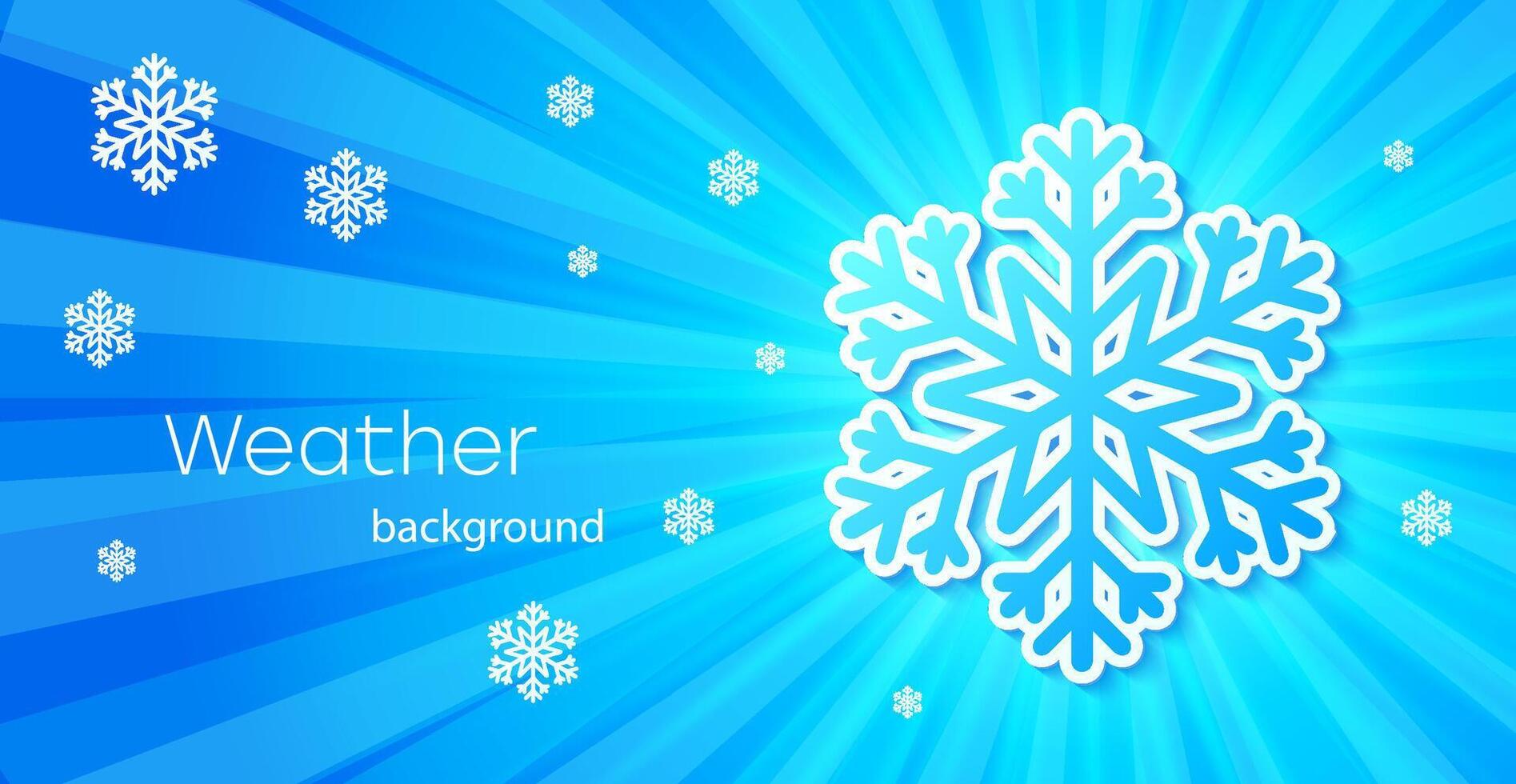 Illustration of snowflakes on a blue spectral background. vector