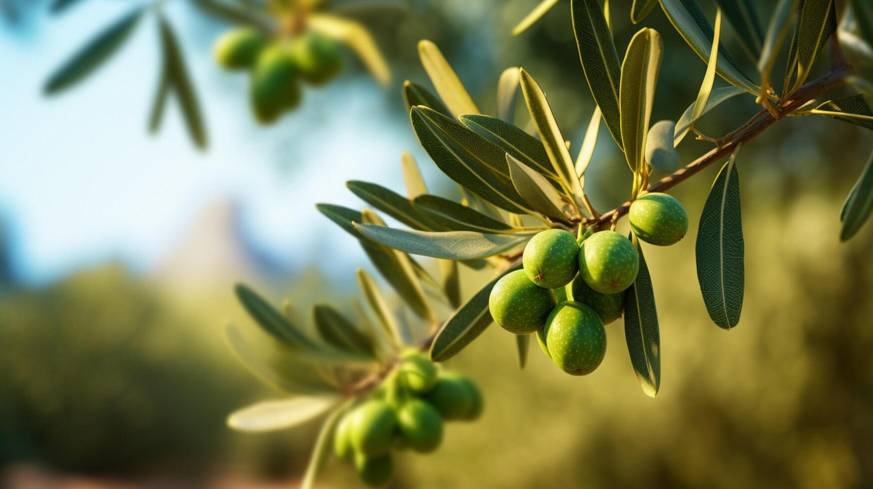 AI generated Olive soft background photo