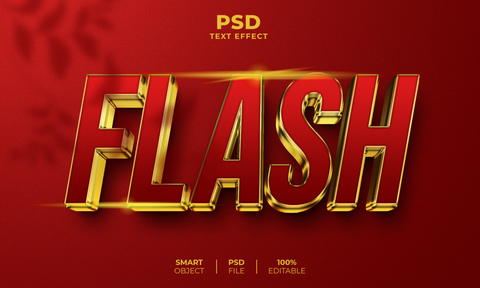 Flash 3D editable text effect psd