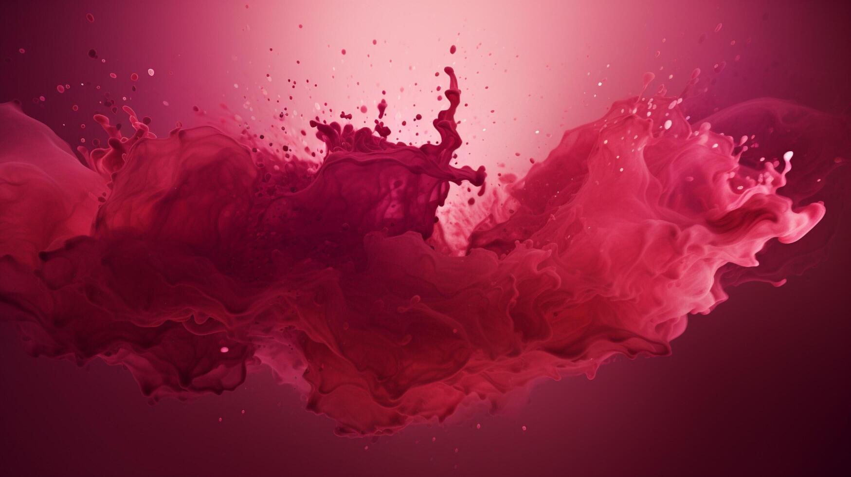 AI generated Maroon color splash background photo