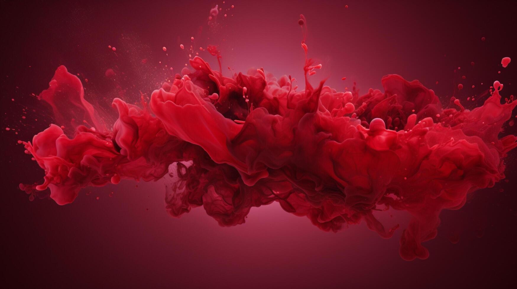 AI generated Maroon color splash background photo