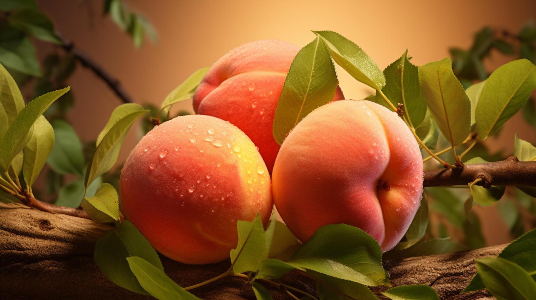 AI generated Peach hard background photo