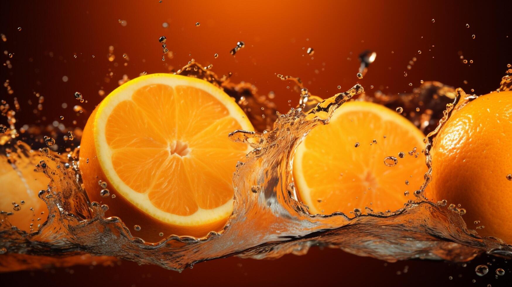 AI generated Orange background photo