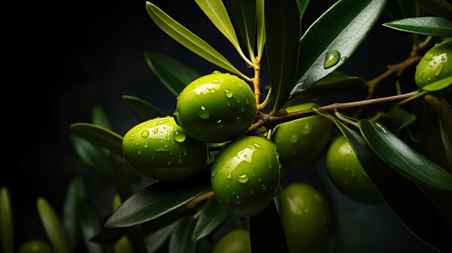 AI generated Olive background photo