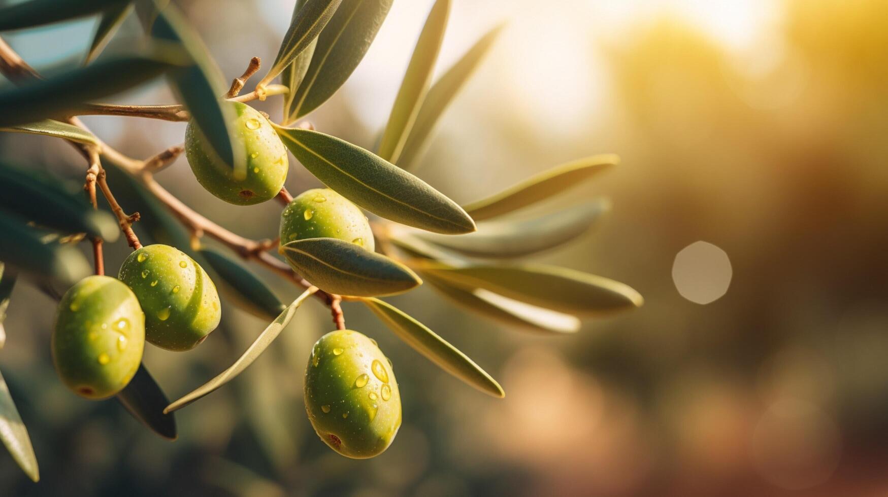 AI generated Olive soft background photo