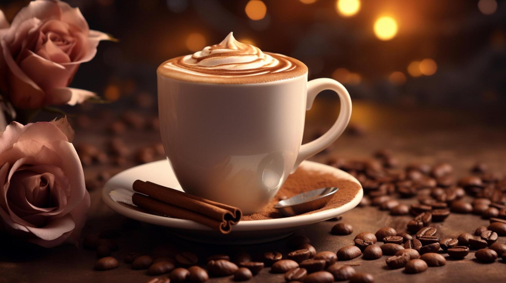 AI generated Mocha background photo