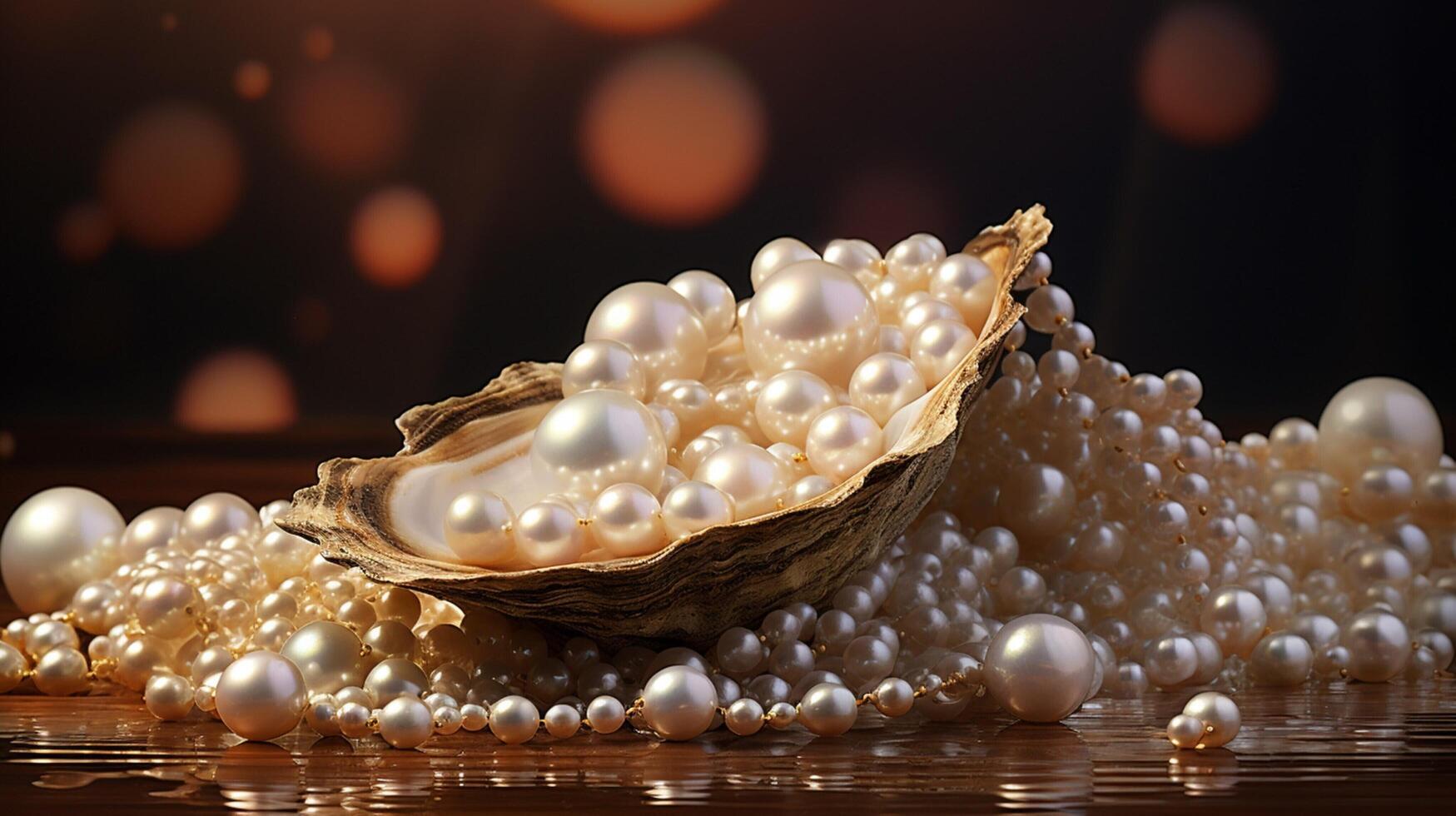 AI generated Pearl hard background photo
