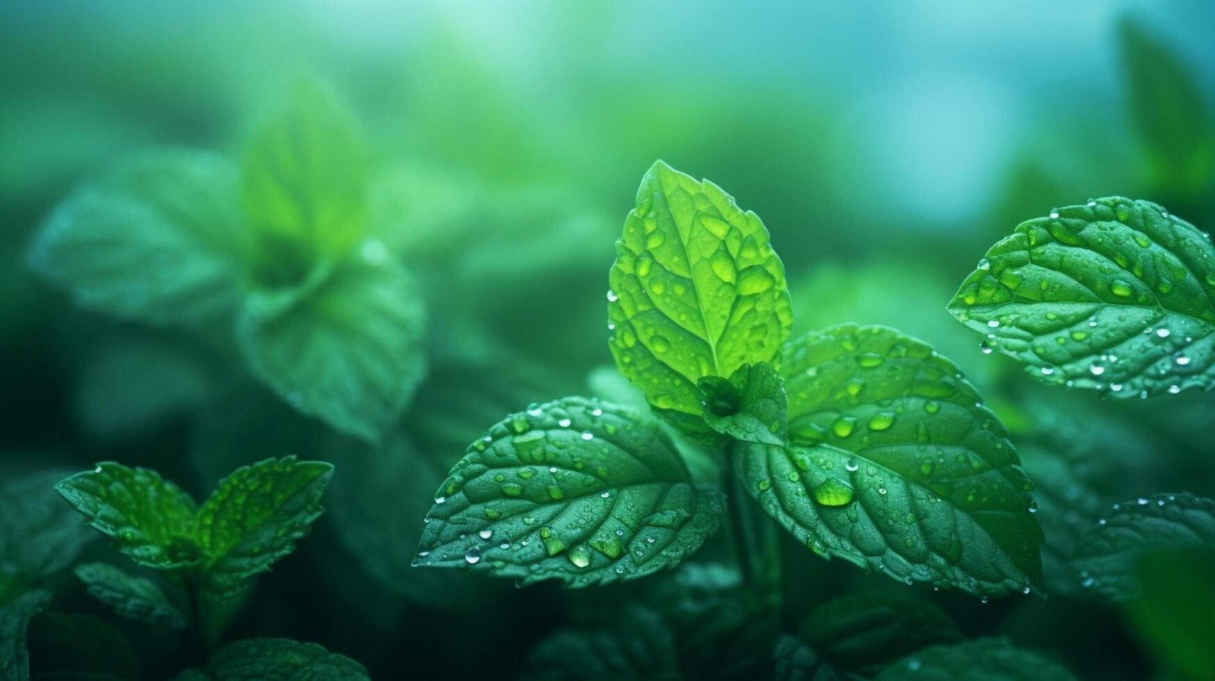 AI generated Mint soft background photo