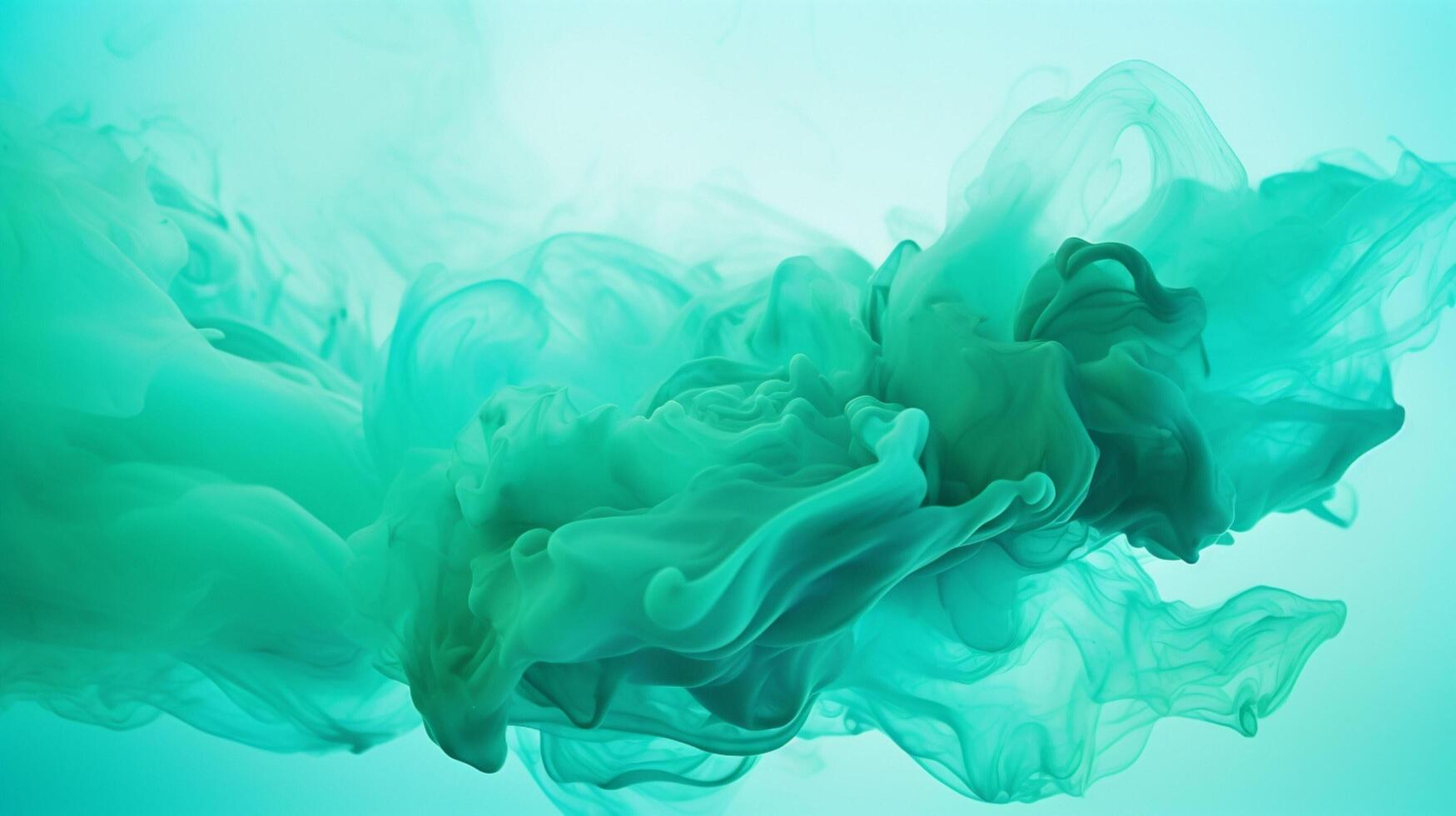 AI generated Mint color splash background photo