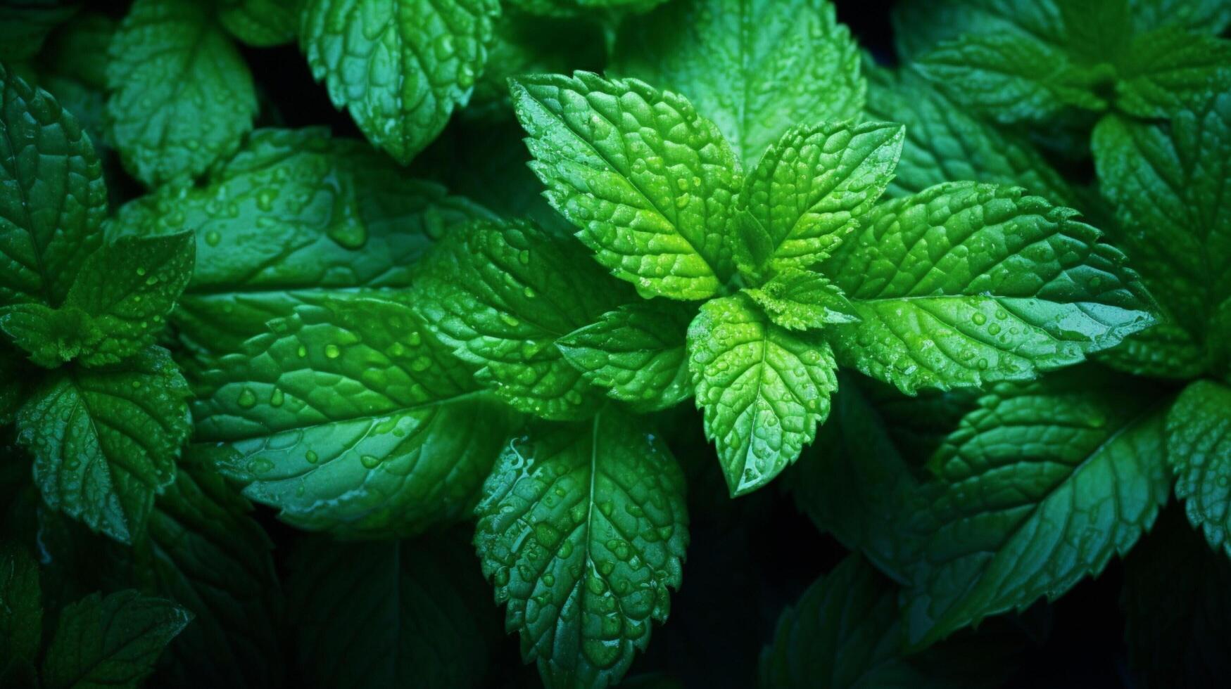 AI generated Mint hard background photo