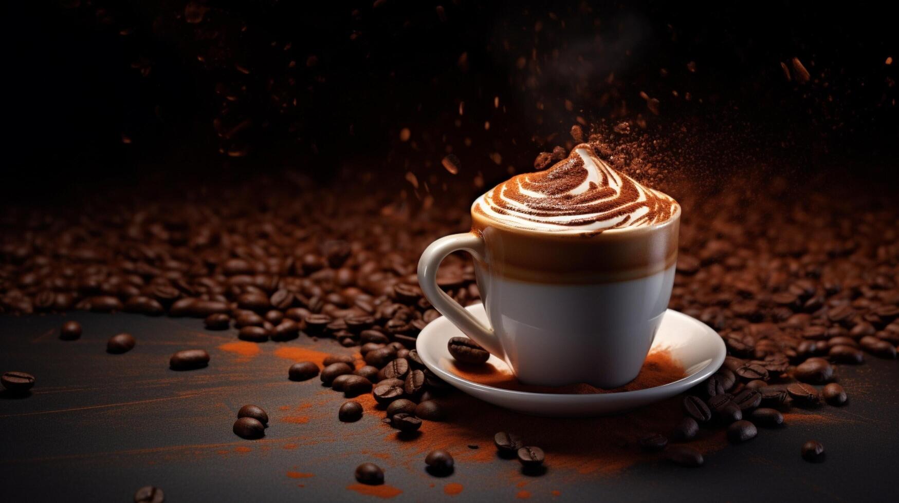 AI generated Mocha background photo