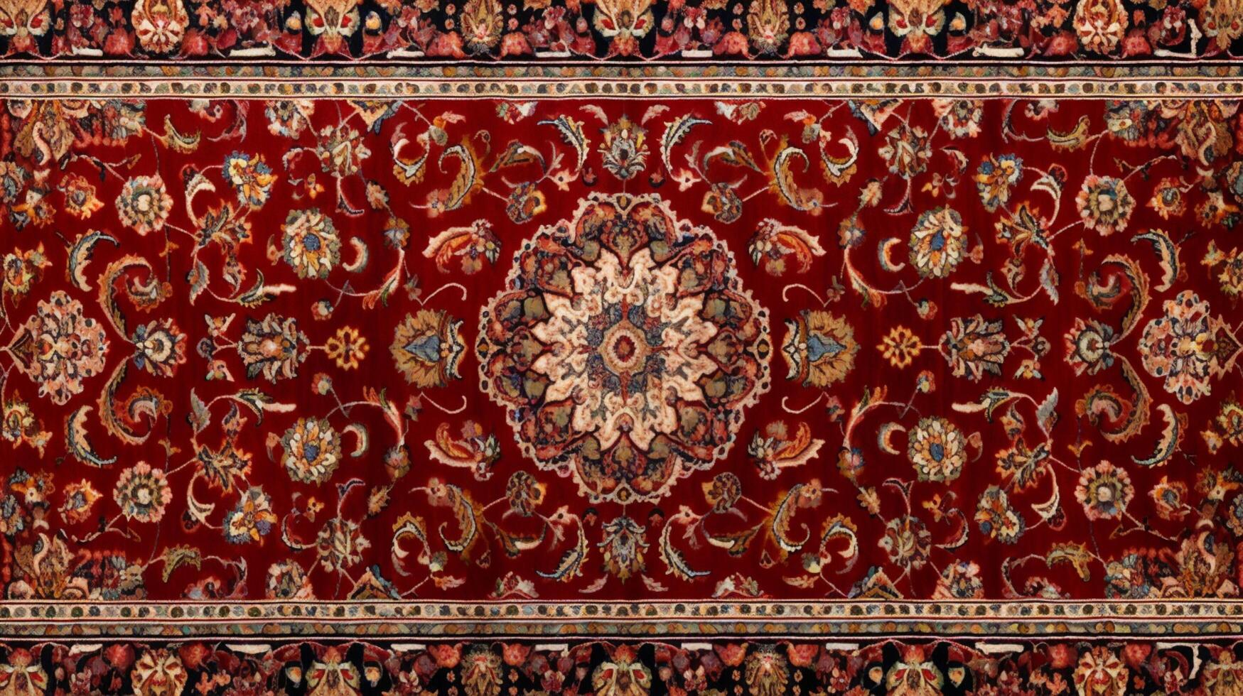 AI generated Persian Rug Textures background photo