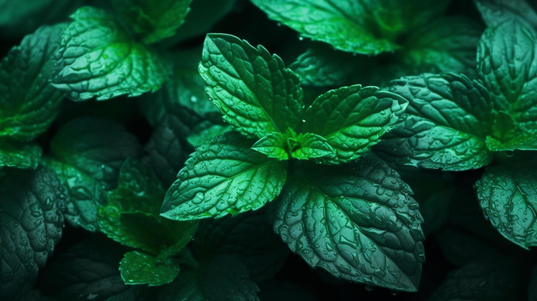 AI generated Mint hard background photo