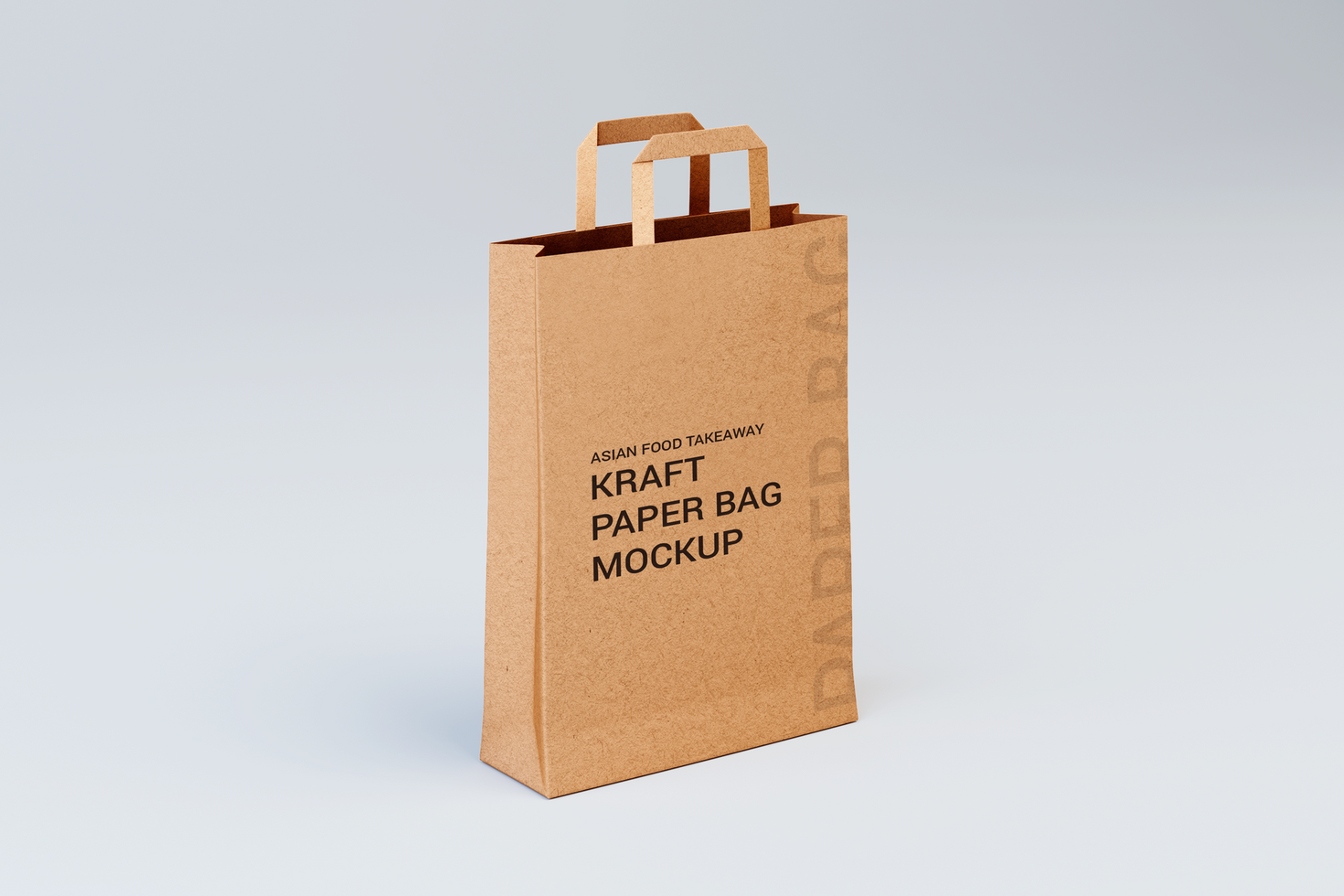 Kraft paper bag food delivery branding mockup psd