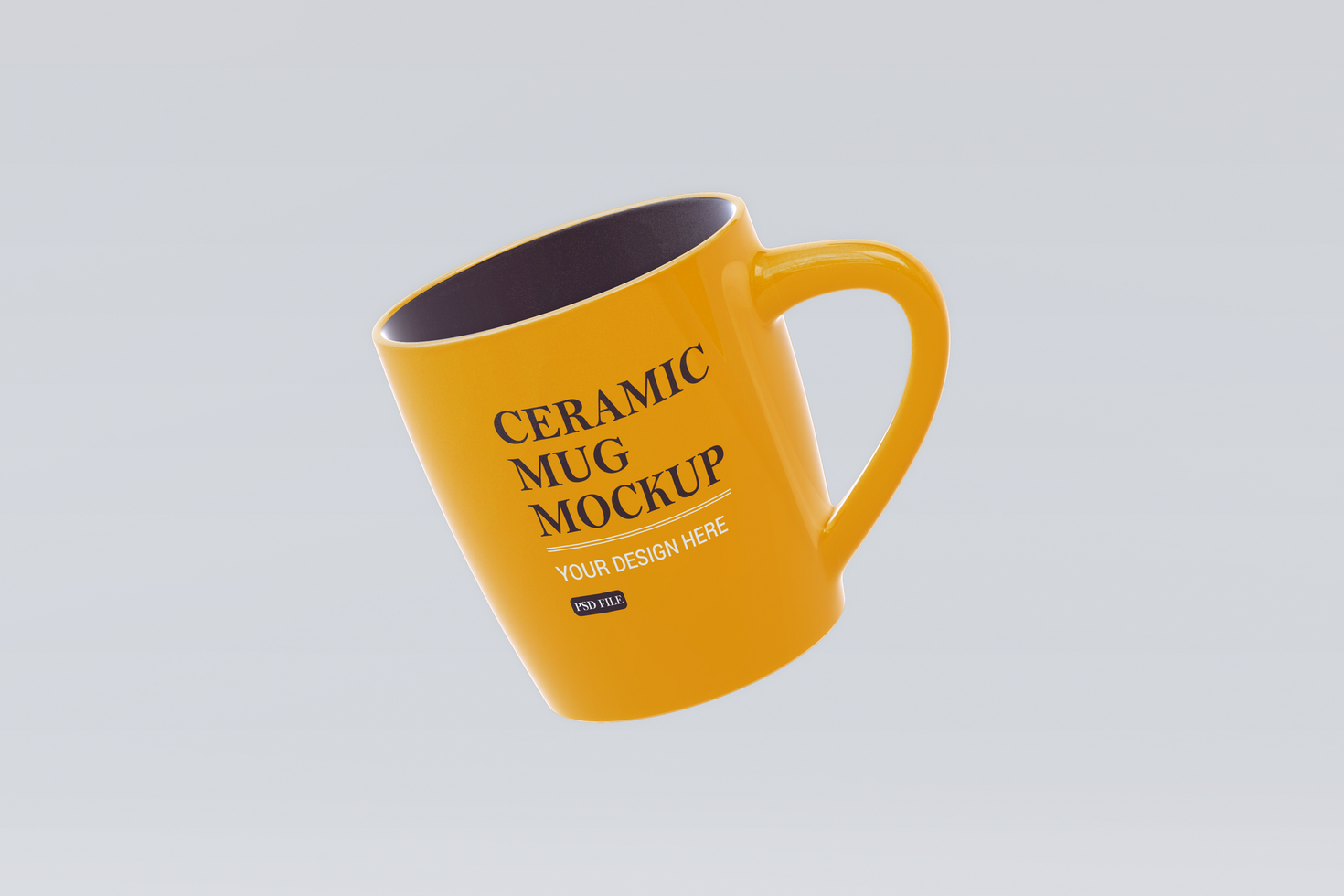 Ceramic mug mockup design template psd