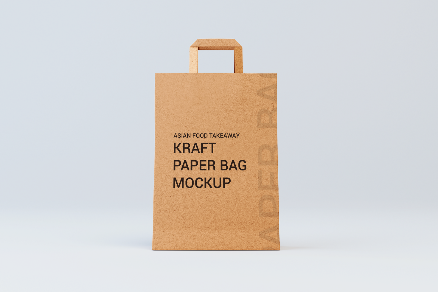 kraft paper bag mockup psd