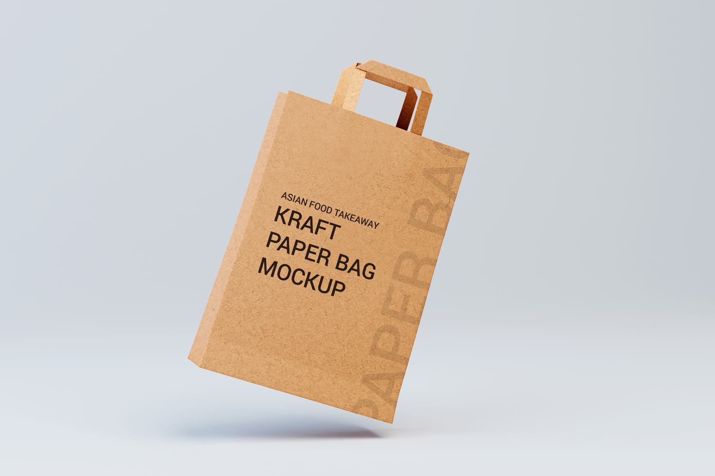 kraft paper bag mockup psd