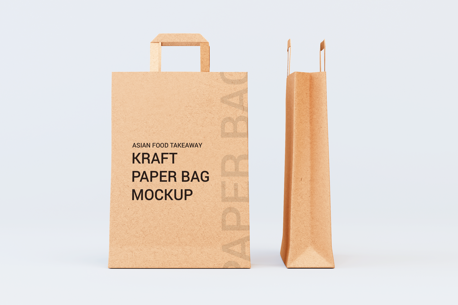 Brown paper bag mockup psd