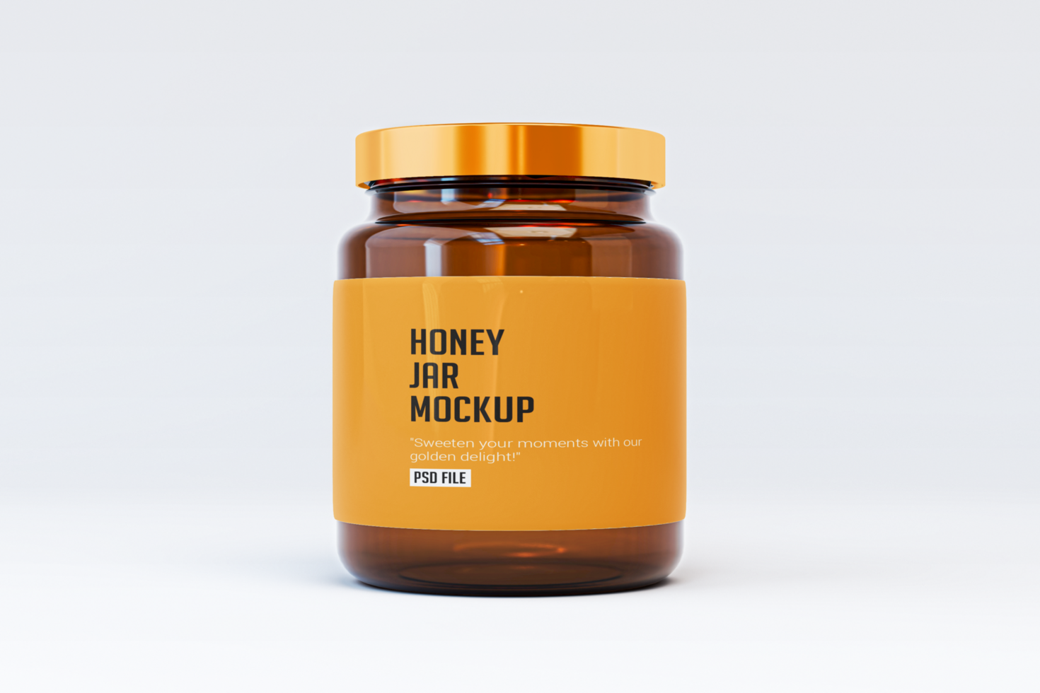 Honey jar mockup psd