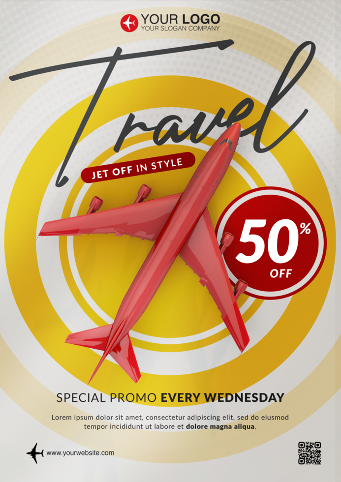 Travel promo flyer special sale psd