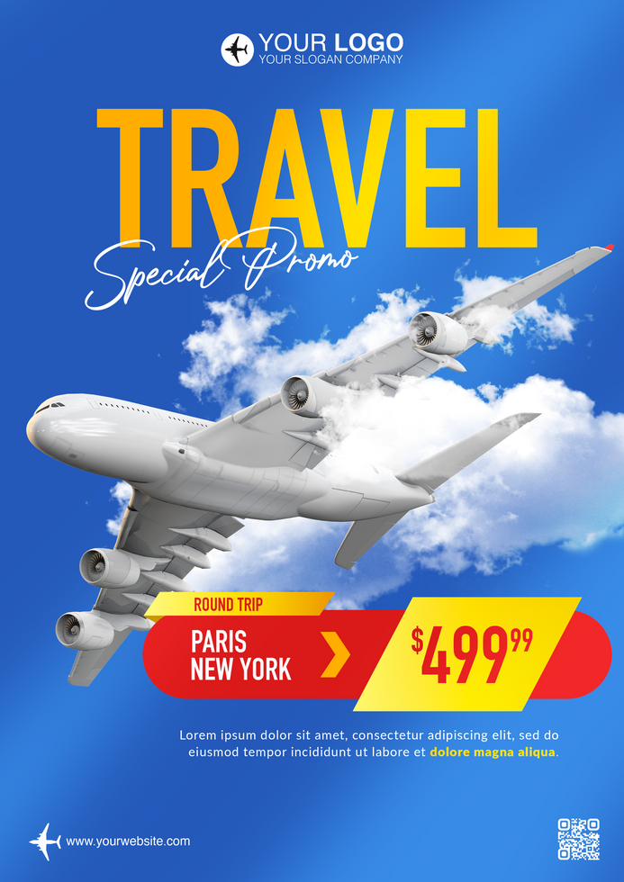 Travel flyer special promo psd