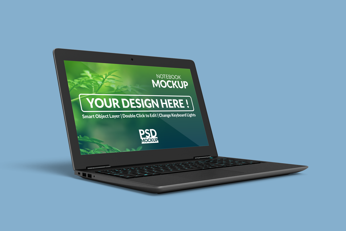 Notebook digital device mockup design psd