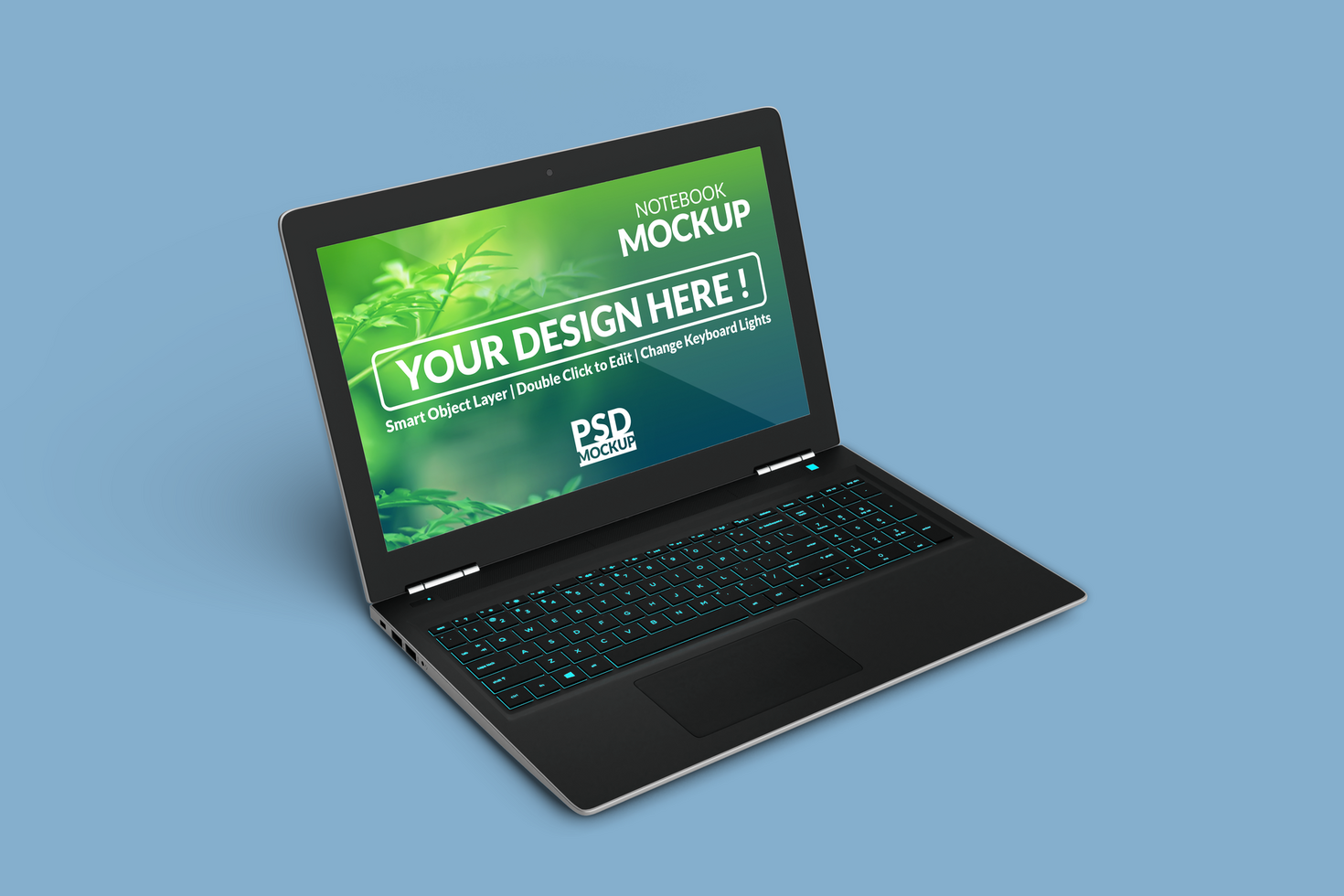 Notebook digital device mockup design psd