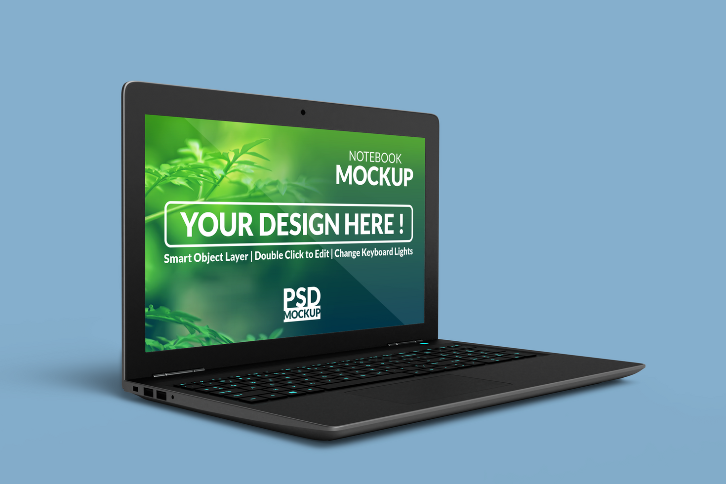 Notebook digital device mockup design psd