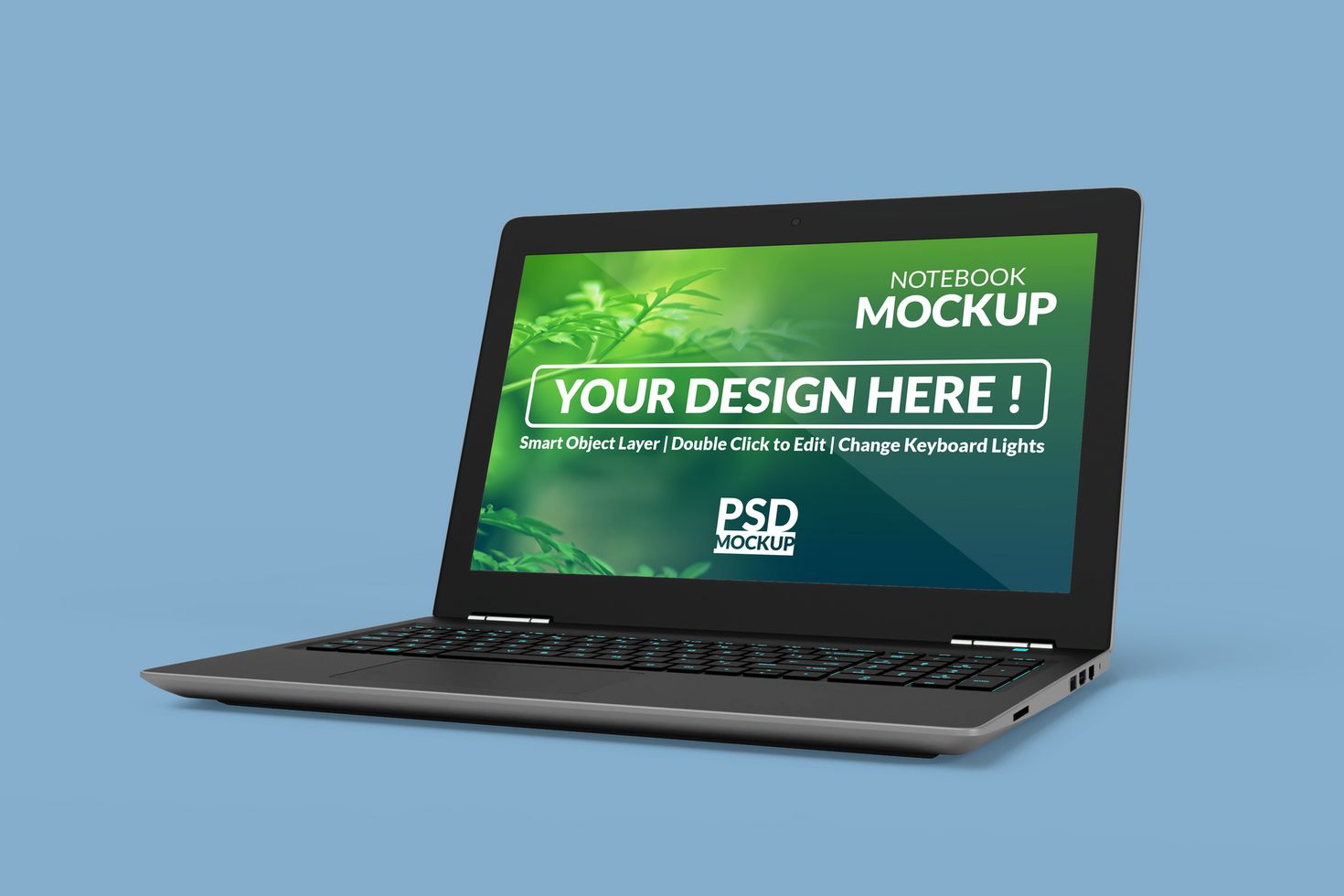 Notebook digital device mockup design psd