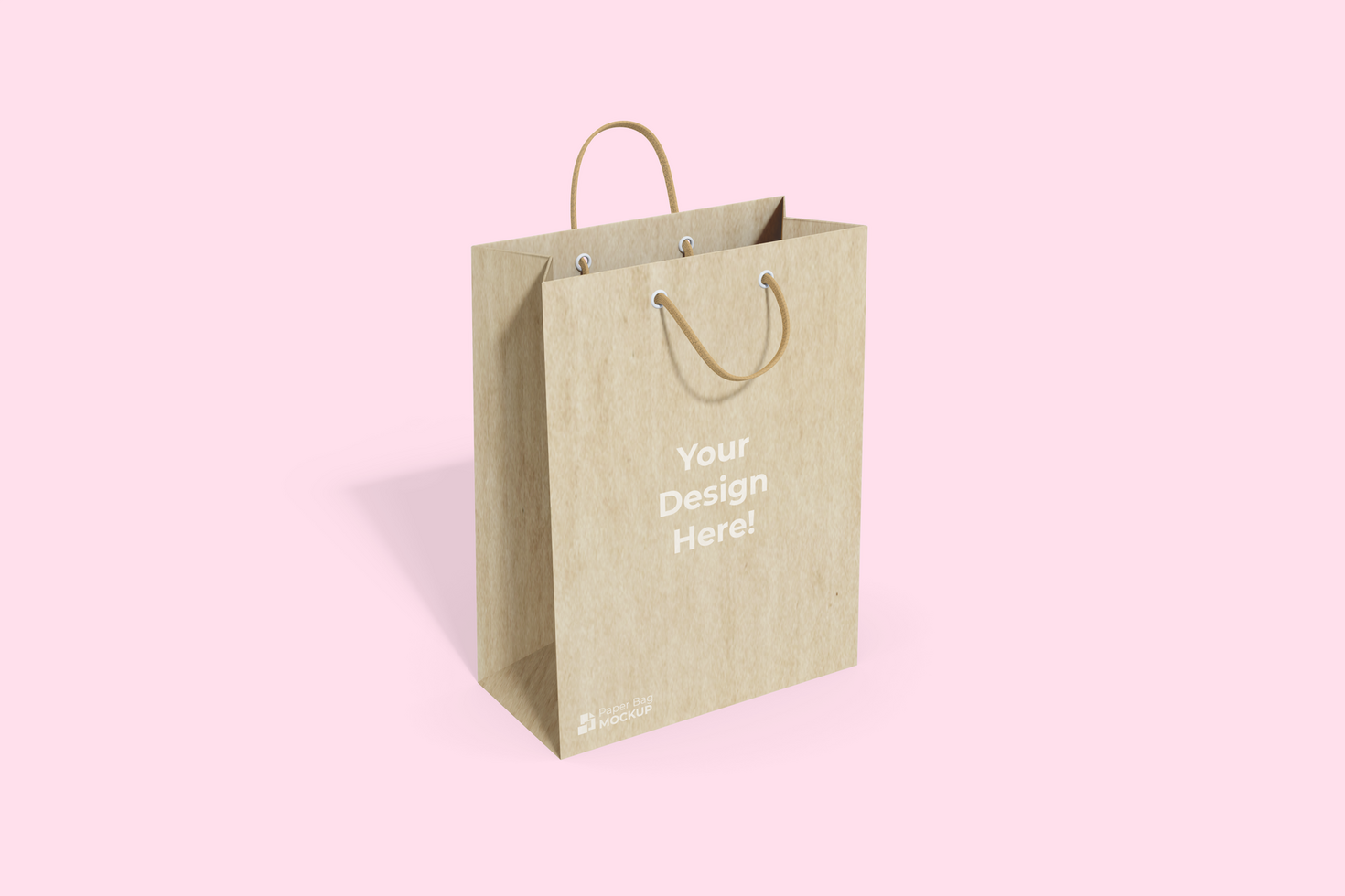 Paper bag mockup with changeable background psd