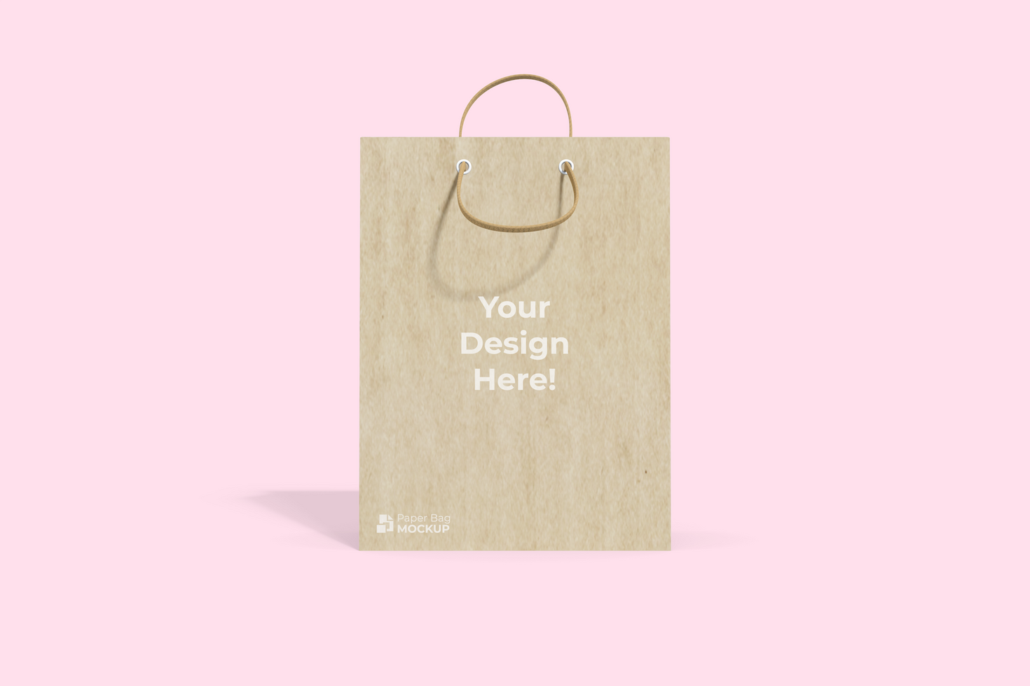 Paper bag mockup with changeable background psd