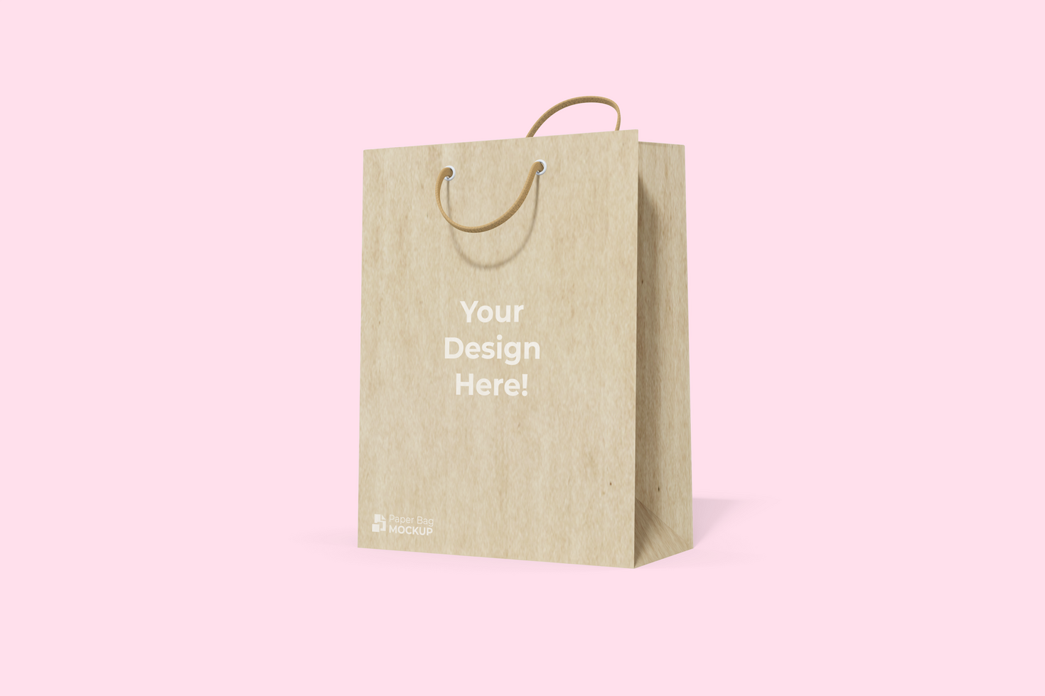 Paper bag mockup with changeable background psd