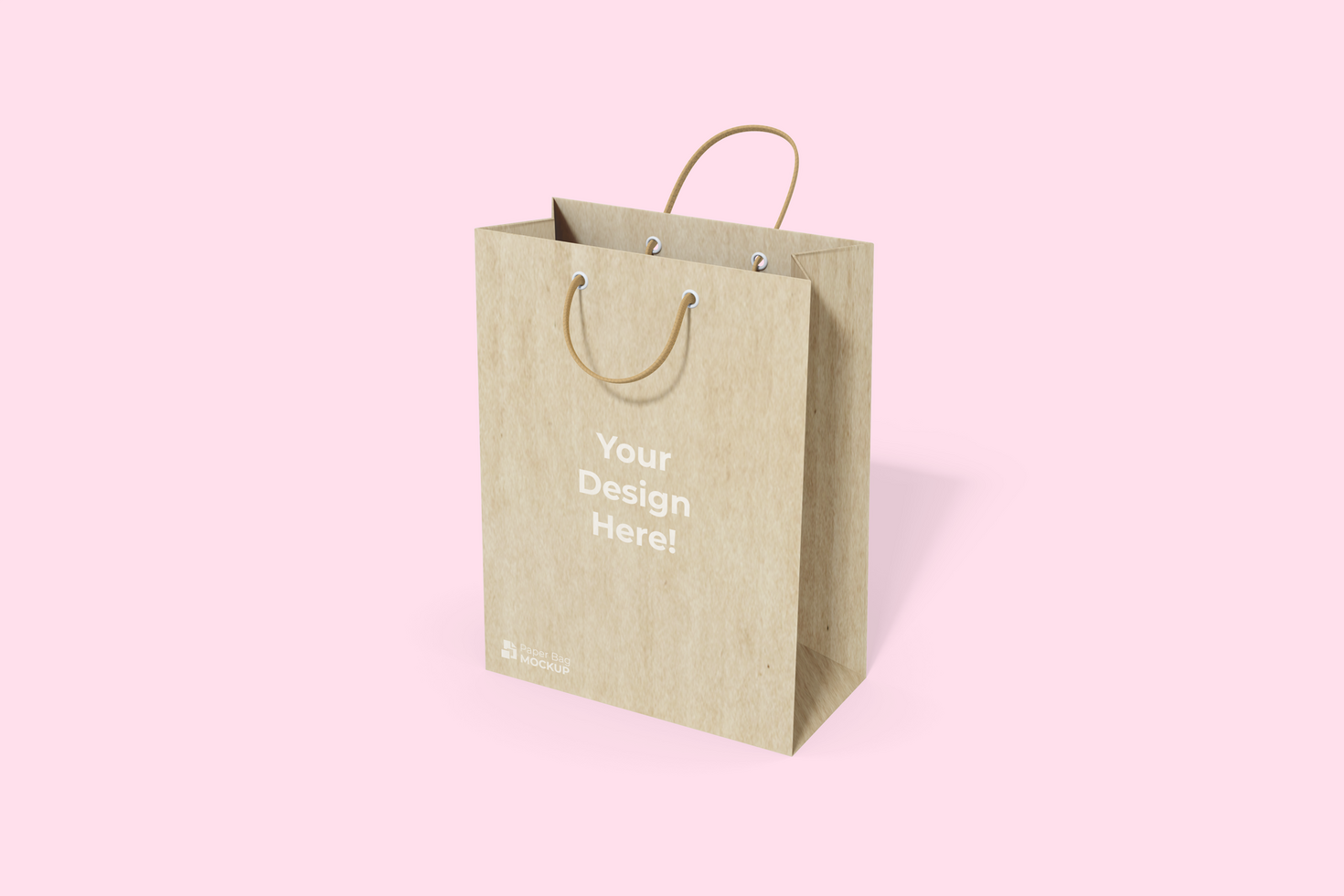 Paper bag mockup with changeable background psd